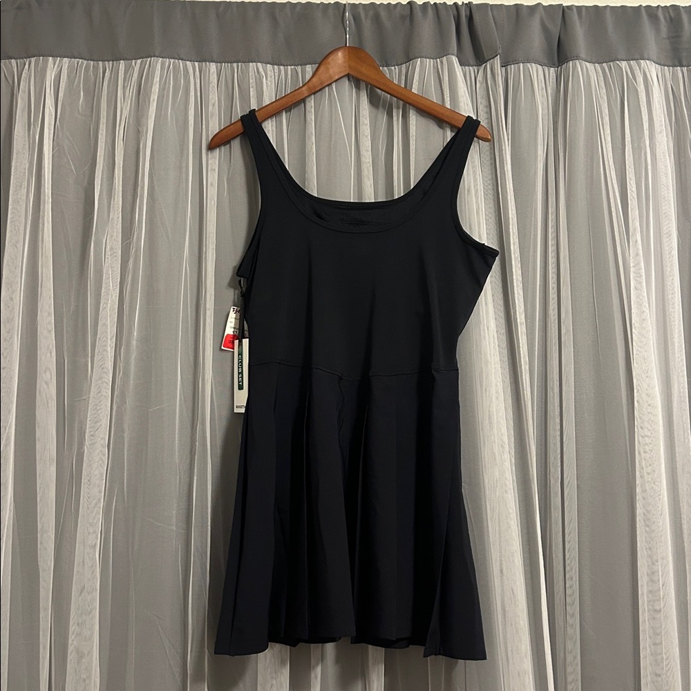 NWT Mondetta Black Mini Dress/Tennis Style Dress Size Large - Picture 5 of 7